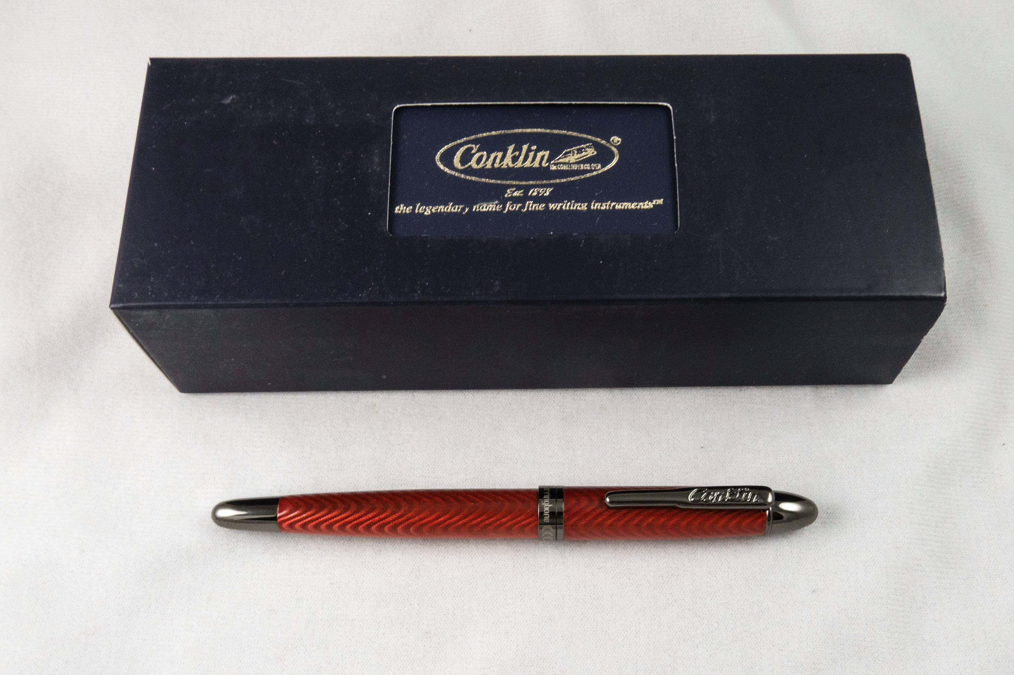 Modern Conklin Herringbone - orange (Pen 2459)