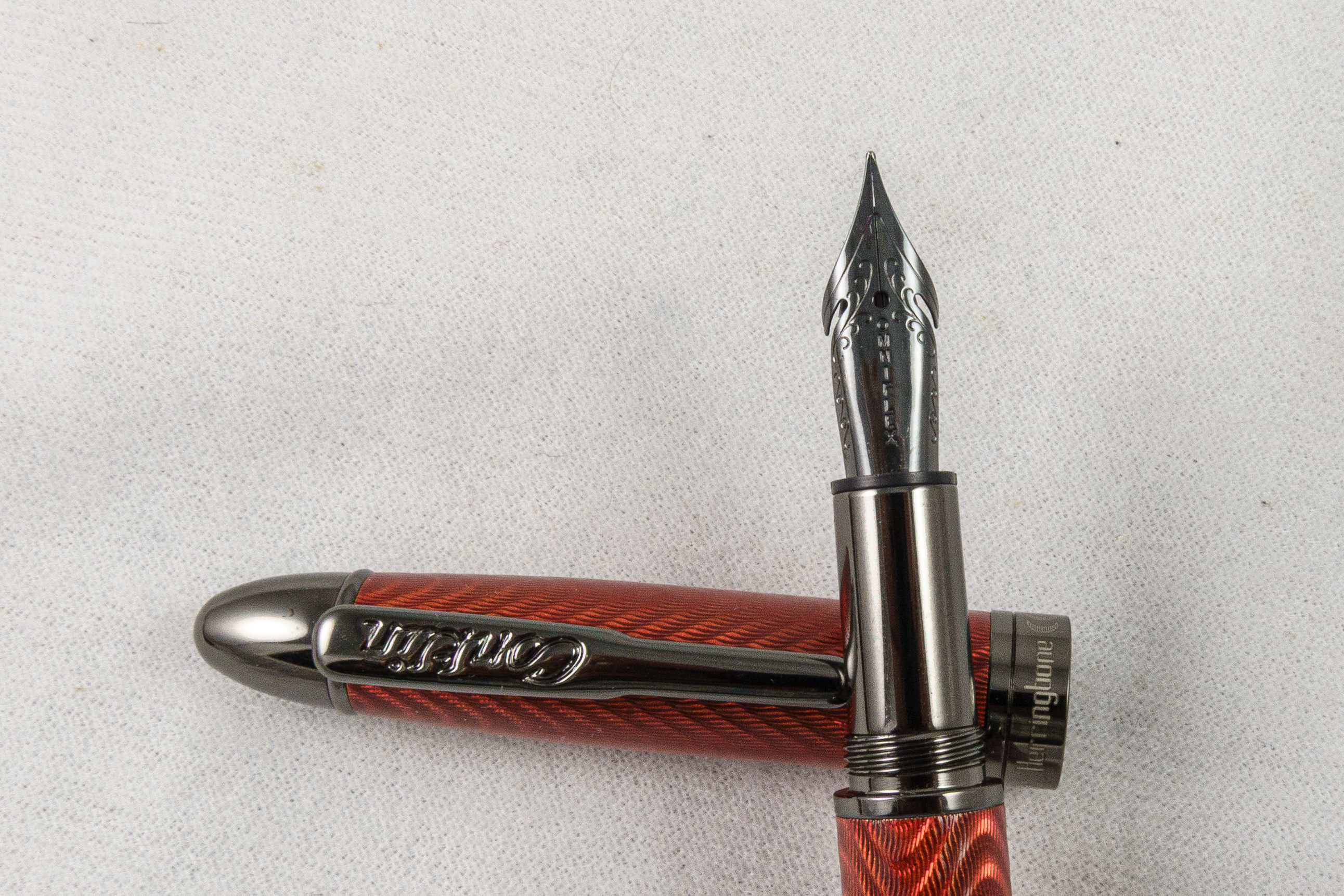 Modern Conklin Herringbone - orange (Pen 2459)