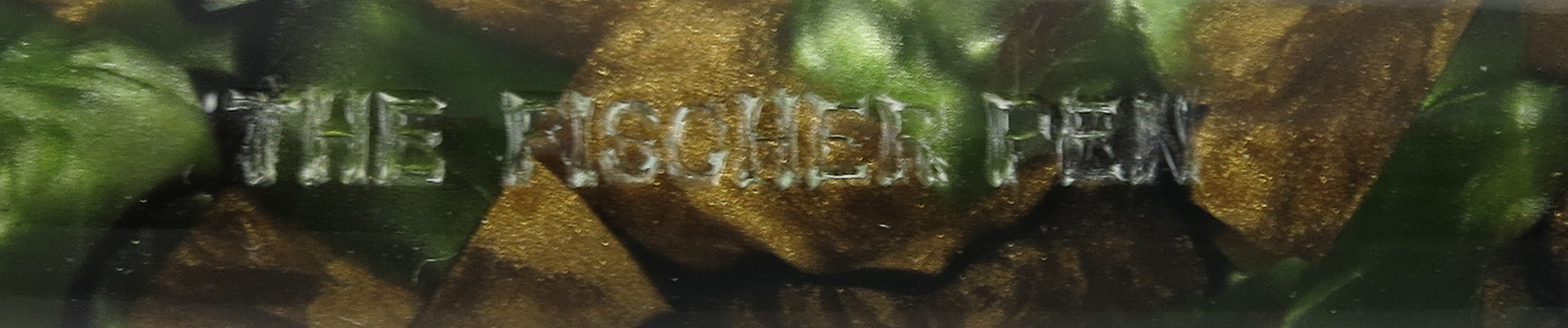 "The Fischer Pen" - Eggens-Hambler - Green-Gold Marbled (SB591) - PRICE REDUCED